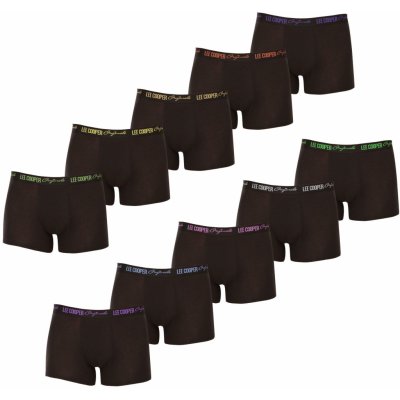 Lee Cooper černé (LCUBOX10P06-1948379) 10 PACK pánské boxerky – Zboží Mobilmania