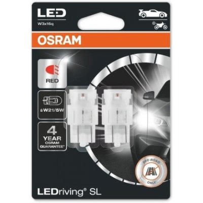 Osram LED W21/5W 7515DRP-02B RED 12V 2,4W W3x16q – Sleviste.cz