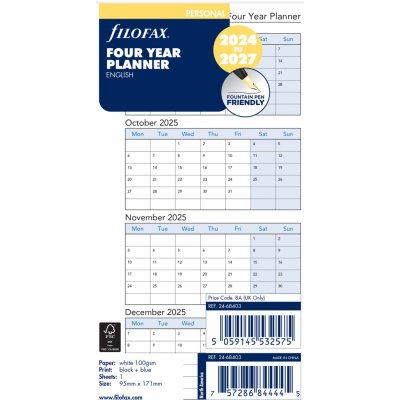 Filofax Plánovací Kalendář 2024 2026 osobní vertikál aj – Zboží Mobilmania