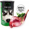 Konzerva pro psy Fine Dog zvěřina 100% masa 2 x 1200 g