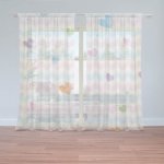 Sablio Záclony Barevná srdíčka: 2ks 150x250cm – Hledejceny.cz