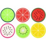 Excellent Houseware Tácky pod nápoj EH 9cm Set 6ks ovoce – Zboží Dáma