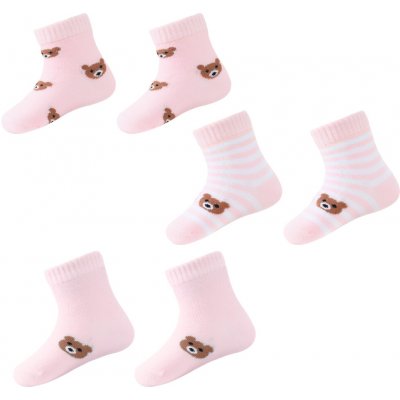 Be Snazzy Kojenecké ponožky 3 páry medvídci Růžové – Hledejceny.cz