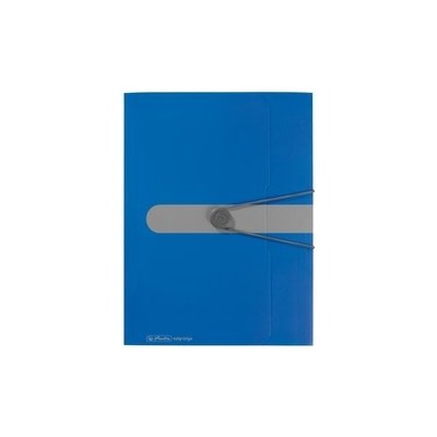 Herlitz Desky s gumičkou easy orga A4 3 chlopně PP neprůhledné modré – Hledejceny.cz