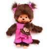 Plyšák MONCHHICHI Mončiči máma s miminkem růžová 20 cm