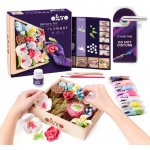 OKTO ROMANCE Výtvarná modelovacia sada DIY kvetiny s dreveným rámom 21x21 cm – Sleviste.cz
