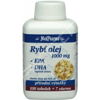 MedPharma Rybí olej 1000 mg + EPA + DHA 107 kapslí