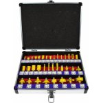 Frézy tvarové do dřeva s SK plátky, sada 35ks, stopka 8mm, v kovovém k., GEKO – Sleviste.cz