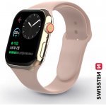 SWISSTEN silikonový řemínek pro Apple Watch 38-40 mm pískově růžová 46000105 – Hledejceny.cz