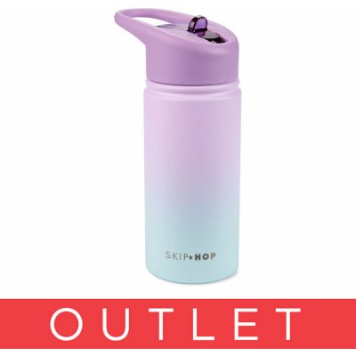 Skip Hop Láhev s brčkem nerezová Wander ombré purple 450 ml – Sleviste.cz