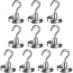 Neodymové magnety Magnetický háček Extra silný 20mm magnet s háčkem na klíčenku 10 kusů magnetů – Zboží Mobilmania