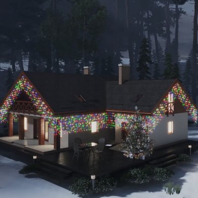 VidaXL Závěs světelných rampouchů, 10 m, 400 LED – Hledejceny.cz