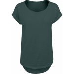 Build Your Brand tričko s prodlouženým zadním dílem Lahvově zelená – Sleviste.cz