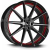 Alu kolo, lité kolo Barracuda PROJECT TWO 10x22 5x130 ET47 gloss black brushed surface trim red