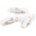 Žabky na záclony plastové s háčkem - bílá (10 ks) – Zboží Dáma