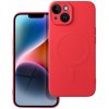 Pouzdro a kryt na mobilní telefon Pouzdro AppleMix Apple iPhone 14 - podpora MagSafe - silikonové - červené