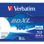 Verbatim BD-R XL 100GB 4x, jewel, 5ks (43789) – Hledejceny.cz