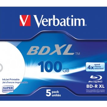 Verbatim BD-R XL 100GB 4x, jewel, 5ks (43789)