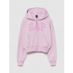 GAP Oversize mikina na zip s logem Růžová – Sleviste.cz