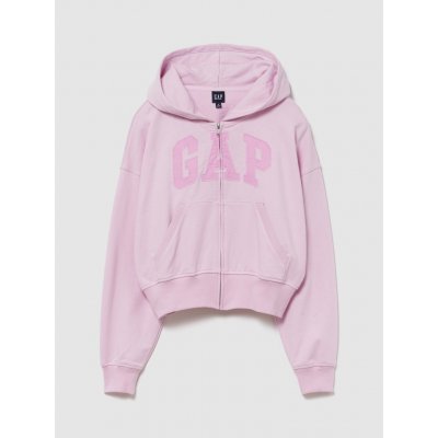GAP Oversize mikina na zip s logem Růžová – Sleviste.cz