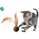 JK Animals kulička s pírkem ze šanty kočičí 3 cm – Sleviste.cz