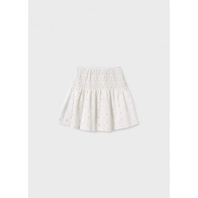 Mayoral sukně s žabičkováním a vzorem smetanová – Zboží Dáma
