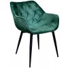 Jídelní židle Kondela Fedris Velvet zelená