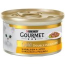 Gourmet Gold grilované a dušené kousky masa s králíkem a játry 85 g