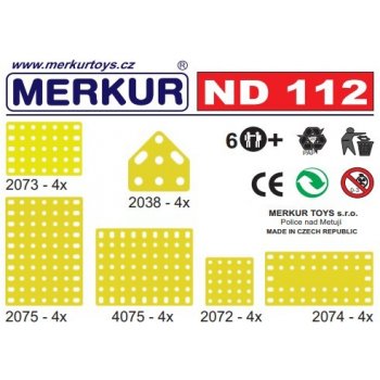 Merkur ND 112 Plastové desky velké 24ks