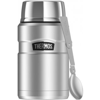 Thermos Style metalicky šedá termoska na jídlo s integrovanou lžící 0,47 l