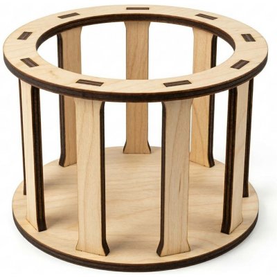 Woody Crafts Konstrukce pro vyplétaný košík kruh 10 cm výška 7 cm – Zboží Dáma