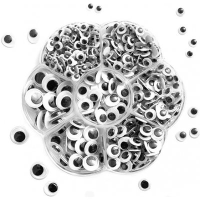 dp Craft Dekorační pohyblivé oči kulaté samolepicí (500ks) – Hledejceny.cz