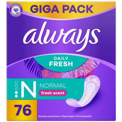 Always Daily Fresh Normal slipové vložky s parfemací 76 ks – Sleviste.cz
