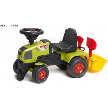 Alltoys Falk Odstrkovadlo traktor Claas Axos 310 s volantem a přívěsným