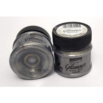 Akrylová barva Glamour metallic 50 ml platina – Hledejceny.cz