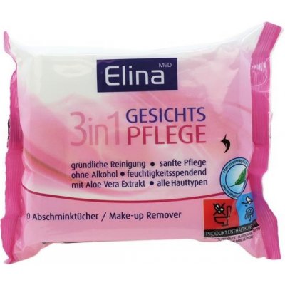 Elina Odličovací vlhčené ubrousky s obsahem Aloe Vera 20 ks – Zboží Mobilmania