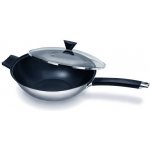 Ken Hom Excellence nerezový wok s nepřilnavým povrchem a skleněnou poklicí 32 cm – Zboží Mobilmania