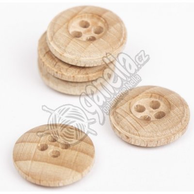 Knoflík Drops 503 Wood Button Light 15mm – Zboží Dáma