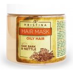 Hristina vlasová maska promastné vlasy z dubové kůry 200 ml