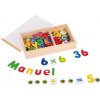 Magnetky pro děti Goki magnetky čísla a písmena