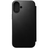 Pouzdro a kryt na mobilní telefon Apple Nomad Modern Leather Folio - black - ochranný kryt s MagSafe pro iPhone 16 Plus, černý NM01682585