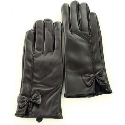 Mazzini Marco černé elegantní rukavice s mašlí r46