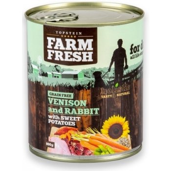 Topstein Farm Fresh zvěřina králík & brambory 0,8 kg