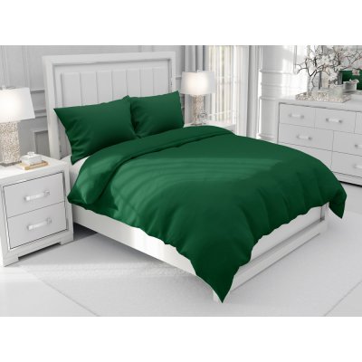 Biante bavlna jednobarevné povlečení Moni MOD-514 Tmavě zelené 140x200 70x90