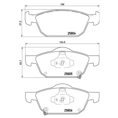 BREMBO Sada brzdových destiček, kotoučová brzda P28076 – Zbozi.Blesk.cz