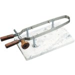 držák na šunku nerez na mramorové desce 24x44 cm Paderno – Zboží Dáma