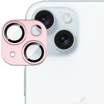 IMAK FULL METAL COVER Sklo pro fotoaparát Apple iPhone 15 / 15 Plus růžové 73958 – Zboží Živě