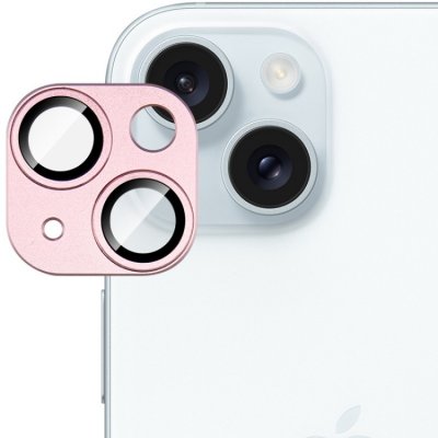 IMAK FULL METAL COVER Sklo pro fotoaparát Apple iPhone 15 / 15 Plus růžové 73958 – Zboží Živě