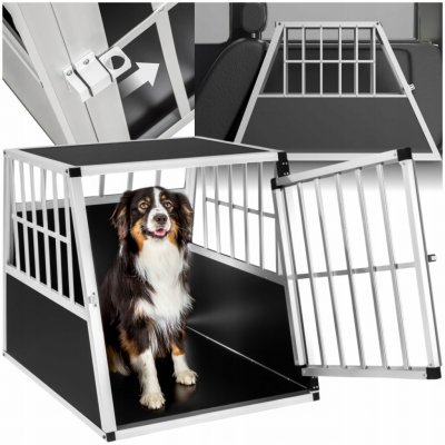 TecTake Přepravní box pro psa se šikmou zadní stěnou 66 x 90 x 69 cm – HobbyKompas.cz