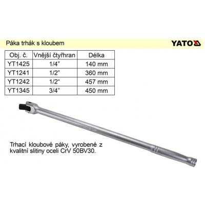 Páka trhák s kloubem 3/4" délka 450mm – Zboží Mobilmania